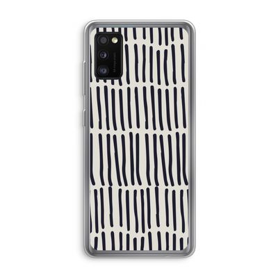 Moroccan stripes: Samsung Galaxy A41 Transparant Hoesje