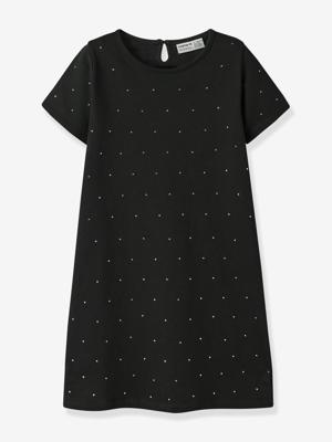 Sweater jurk met strass NMFRONJA meisje NAME IT zwart