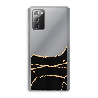 Gouden marmer: Samsung Galaxy Note 20 / Note 20 5G Transparant Hoesje