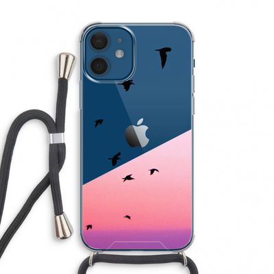 Fly away: iPhone 12 mini Transparant Hoesje met koord