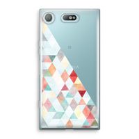 Gekleurde driehoekjes pastel: Sony Xperia XZ1 Compact Transparant Hoesje