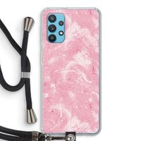 Abstract Painting Pink: Samsung Galaxy A32 4G Transparant Hoesje met koord