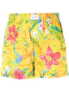 Balenciaga short de pyjama à fleurs - Jaune