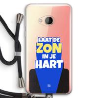 Laat de zon in je hart: HTC U Play Transparant Hoesje met koord