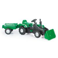 Dolu Ranchero Traptractor met Aanhanger & Voorlader Groen/Zwart