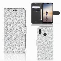 Huawei P20 Lite | Telefoon Hoesje | Stripes Dots | Portemonnee hoesje