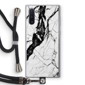 Witte marmer 2: Samsung Galaxy Note 10 Transparant Hoesje met koord