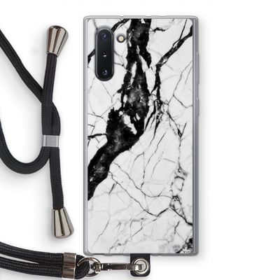 Witte marmer 2: Samsung Galaxy Note 10 Transparant Hoesje met koord
