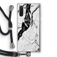 Witte marmer 2: Samsung Galaxy Note 10 Transparant Hoesje met koord