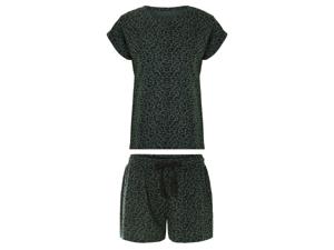 esmara Korte dames pyjama (Zwart/groen, S (36/38))