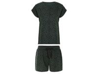 esmara Korte dames pyjama (Zwart/groen, M (40/42))