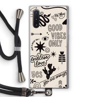 Good vibes: Samsung Galaxy Note 10 Transparant Hoesje met koord Good vibes: Samsung Galaxy Note 10 Transparant Hoesje met koord