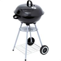 Kolenbarbecue met wielen Aktive Geëmailleerd metaal 46 x 89 x 46 cm Zwart