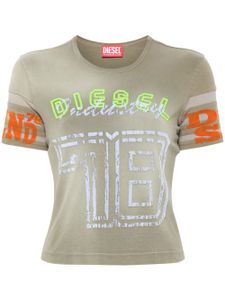 Diesel t-shirt à logo floqué - Vert