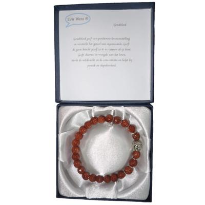 Halfedelstenen Armband in Geschenkdoos Goudvloed