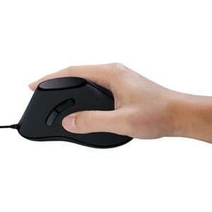 LogiLink ID0158 Ergonomische muis USB Optisch Zwart 5 Toetsen 1000 dpi Ergonomisch