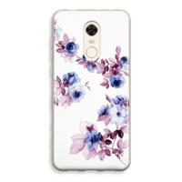 Waterverf bloemen: Xiaomi Redmi 5 Transparant Hoesje - thumbnail