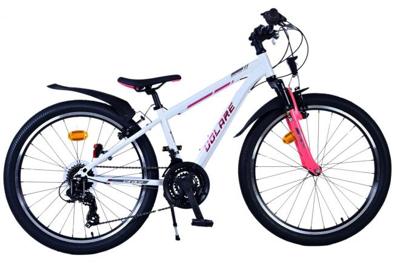 Volare xc race kinderfahrrad - 24 zoll - 21 gänge - weiß rosa