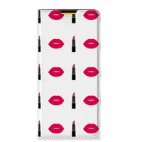 Samsung Galaxy M52 Hoesje met Magneet Lipstick Kiss - thumbnail