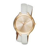 Horlogeband Michael Kors MK2477 Onderliggend Leder Wit 12mm