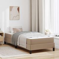 Bed met matras Cappuccino 100 x 200 cm Kunstleer