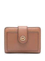 Michael Michael Kors portefeuille en cuir à plaque logo - Marron