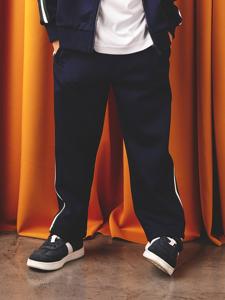 Technische joggingbroek voor jongens marineblauw