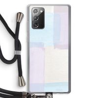 Square pastel: Samsung Galaxy Note 20 / Note 20 5G Transparant Hoesje met koord