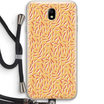 Camouflage: Samsung Galaxy J7 (2017) Transparant Hoesje met koord