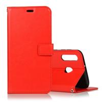 Crazy Horse textuur horizontale Flip lederen tas met houder & card slots & portemonnee & fotolijst voor Galaxy A30 (rood)