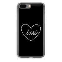 Best heart black: iPhone 8 Plus Transparant Hoesje