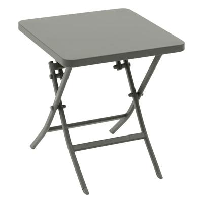 Bijzettafel/tuin tafel Oase - metaal - groen - 40 x 40 x 45 cm - voor buiten - inklapbaar