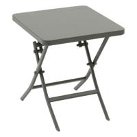 Bijzettafel/tuin tafel Oase - metaal - groen - 40 x 40 x 45 cm - voor buiten - inklapbaar
