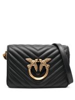 PINKO mini sac porté épaule matelassé à chevrons - Noir