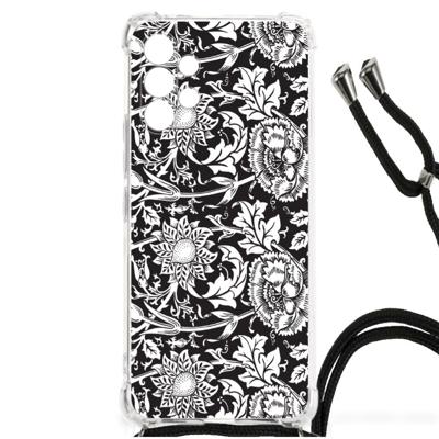 Samsung Galaxy A13 4G Case Black Flowers