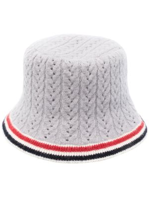 Thom Browne bob en maille torsadée - Gris