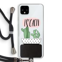 I love cacti: Pixel 4 XL Transparant Hoesje met koord