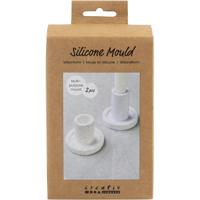 Creativ Company Siliconen vormen, kandelaar, h: 6,5+7,5 cm, d 7,3 cm, 2 stuk/ 1 doos