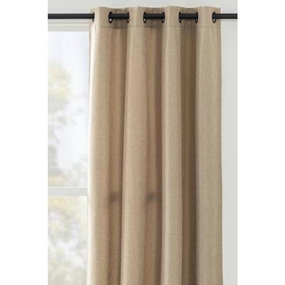 1+1 Gratis Leen Bakker - Gordijn Mila - Licht - 140x280 Cm (1 Stuk) - Polyester - Bruin