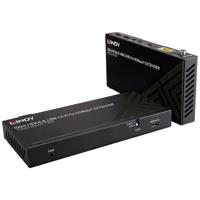 LINDY Cat.6 HDBaseT KVM Extender HDBaseT-extenderset (zender + ontvanger) HDMI, Infrarood, USB-A 2.0 via netwerkkabel RJ45 150 m