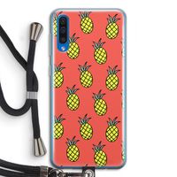 Ananas: Samsung Galaxy A50 Transparant Hoesje met koord
