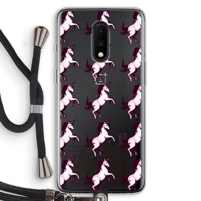 Musketon Unicorn: OnePlus 7 Transparant Hoesje met koord
