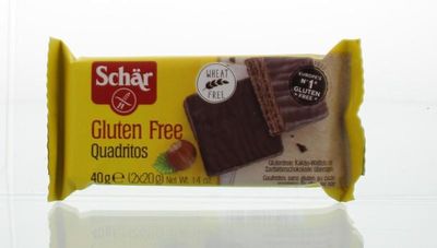 Quadritos cacao wafel glutenvrij