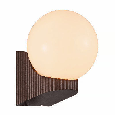 Buitenlamp glas bol &apos;Hayley&apos; Design buitenlamp metaal 20 cm