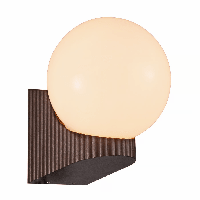 Buitenlamp glas bol &apos;Hayley&apos; Design buitenlamp metaal 20 cm