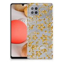 Samsung Galaxy A42 | TPU Case | Gouden Bloemen