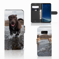 Samsung Galaxy S8 Telefoonhoesje met Pasjes Honden Labrador