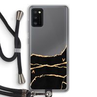 Gouden marmer: Samsung Galaxy A41 Transparant Hoesje met koord