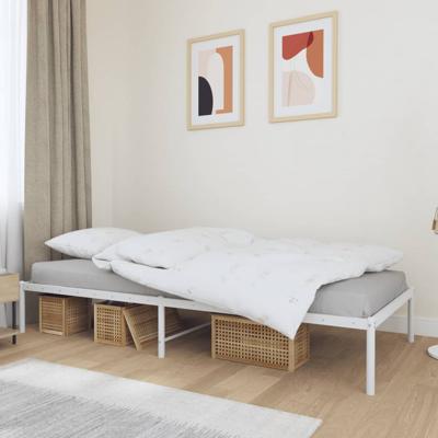 Bedframe metaal wit 90x200 cm