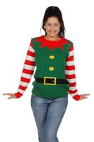 Kersttrui groen kerstelf Kersttrui groen kerstelf